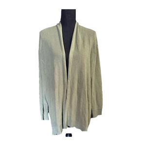 Loft Outlet Green Open Drape Cardigan – Women’s Lightweight Sweater